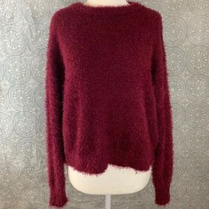 H&M Maroon Fuzzy Sweater